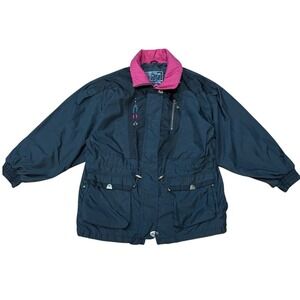 Vintage Mountain Goat Black Pink Women's Size S Jacket Coat Ski Winter VTG 90s‎